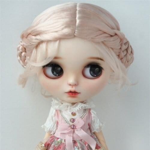 Doll wigs JD177 9-10inch 23-25CM 10-11inch 26-28CM Ballet Braid Bowl Synthetic Mohair Doll Wigs Blyth Doll Accessories
