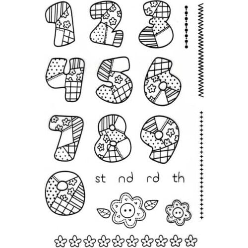 Clear Stamp BIG TEXTURE NUMBER FLOWER LACE Scrapbooking Material DIY Photo Cards Account Rubber Stamper Transparent Stamp Sellos