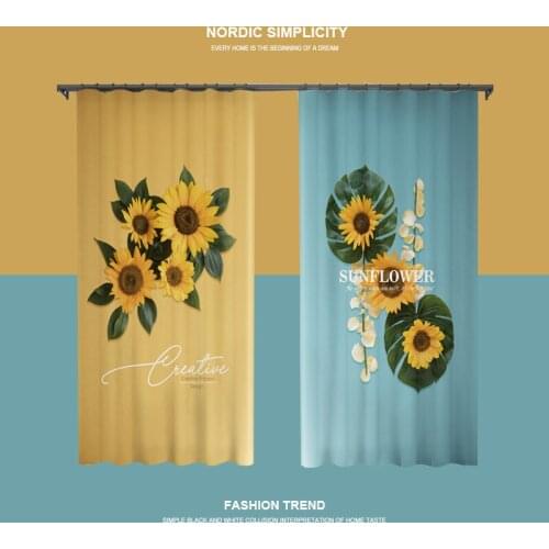 Blackout Curtain Printing Curtains For living Room Bedroom Fabric Flowers Window Treatment Mordern Cortina шторы для спальни