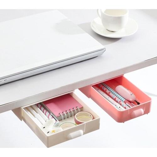 Creative Hidden Drawer Storage Container Pencil Case Office Desk Stationery Box Drawer Organizer Storage Box Sundries Case