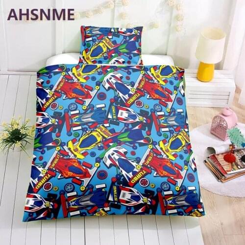 AHSNME Special Promotion! ! ! Childhood memories 4WD Bedding Set RC Racing Car MINI-4WD Quilt Cover Home Textiles