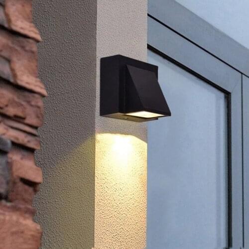 Outdoor LED Wall Light Surface Mounted Lamp Porch Aisle lighting Black White Grat Copper Aluminum COB Wall Sconce