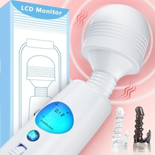 2020 New Vibrator USB Rechargeable Big Head AV Vibrator Wand Massager Sex Toys For Woman Body Massager Clitoris Stimulation Toy