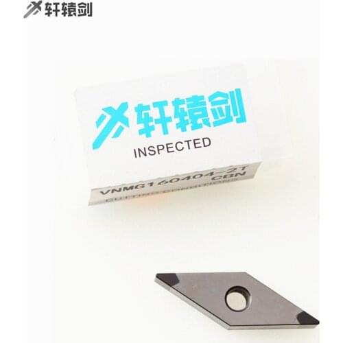 VNMG160404 2T CBN VNMG160408 PCD Insert 1pcs Boron Nitride External Turning Tool CNC Indexable Turning Tool Metalworking Cutter