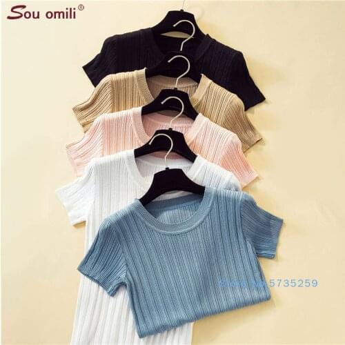 Solid Loose Cotton T Shirt Simple Oversized Women Tee Shirt Summer 2020 Korean Female V Neck Lazy Casual Tees Large Size