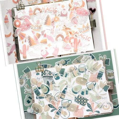 100 Sheets Cute Washi Stickers Unicorn Dream Kawaii Picnic Decoration Label For Journal Planner Scrapbooking Album Diary PA005