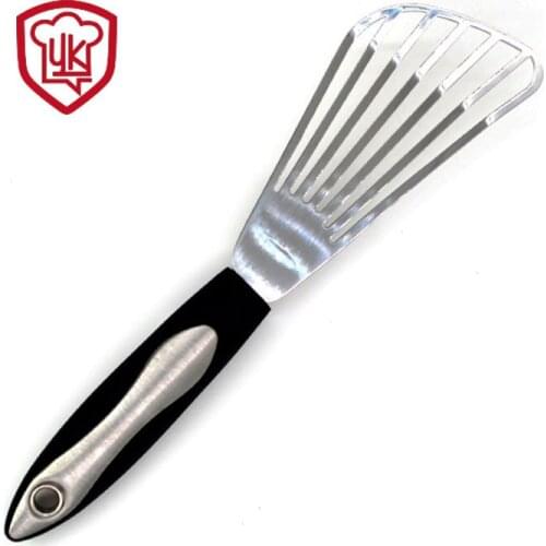 2pcs Stainless steel fish shovel tpr handle fan-shaped small shovel kitchen tool