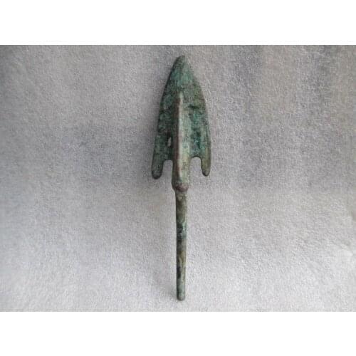 2 x 8.7 cm * / China ancient Bow and arrow head sword collection copper statue