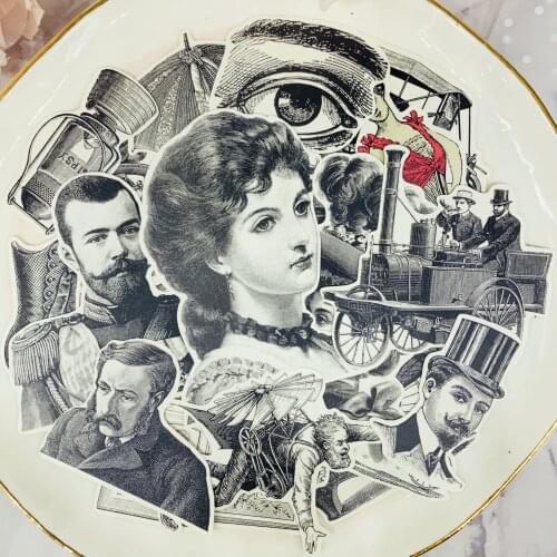 32PCS Retro character sticker for kids homemade book stickers on laptop / decorative scrapbooking / DIY