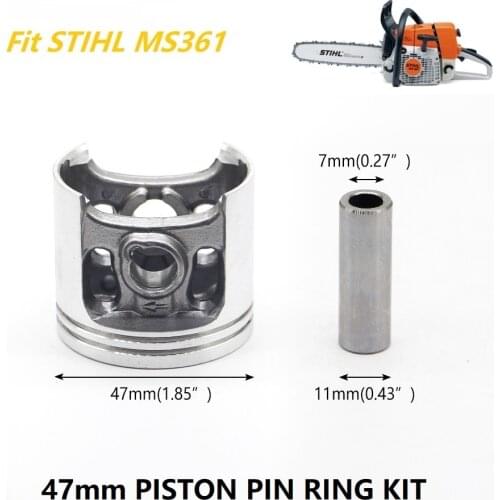 47mm Piston Pin Ring Circlip Kit Fit For STIHL MS361 MS 361 MS361N MS361RZ Chainsaw 2 Stroke Engine Replace Part 1135 030 2000