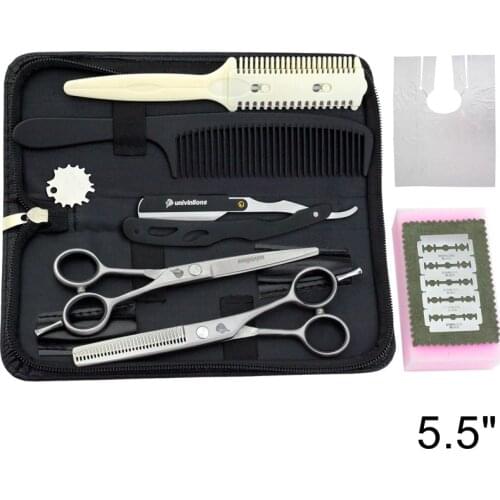 5.5" Hair Cutting Scissors Cheap Thinning Scissors Barbers Hair Cutting Razor Edge Haircut Cabelereiro Shears Hair Scissors Kit