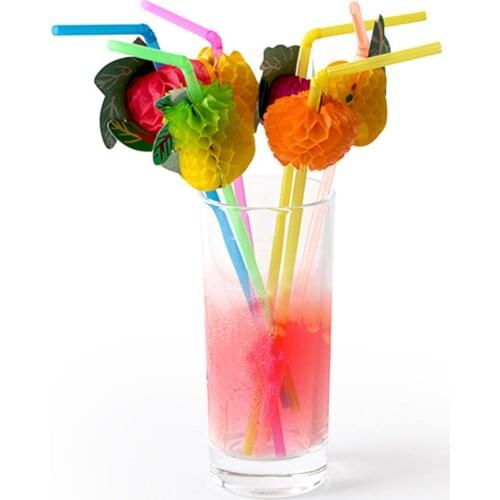 50Pcs Mini Umbrella Drinking Straw Umbrella Fruit Stick Decorative Labels Party Decoration Cocktail Accessories Wedding Supplies