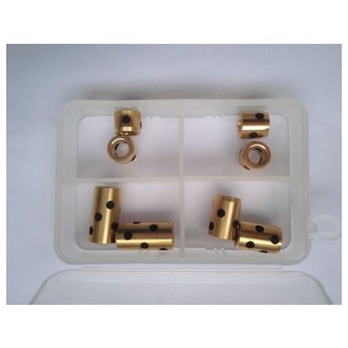 8Pcs JDB graphite oil bearing oil-free wear copper sleeve bushing 6mm inner diameter Free Shipping