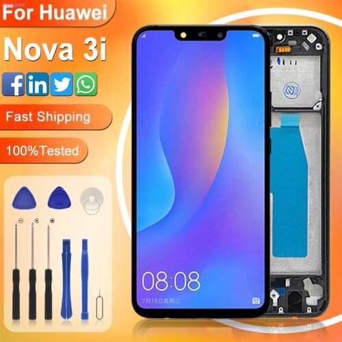 HH Promotion 6.3inch For Huawei Nova 3i Display Screen P Smart Plus 2018 Lcd With Touch Panel Digitizer Assembly Free Shipping