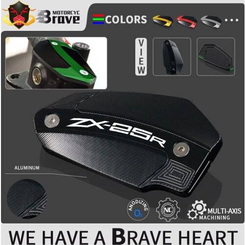 ZX 25R Motorcycle Accessories Front Fluid Reservoir Cover Cylinder Reservoir Brake Cap For KAWASAKI Ninja ZX25R 2020 2021 ZX-25R