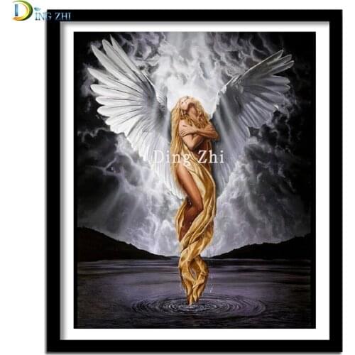 Angel Of Eternal Love 5S DIY Diamond Painting Set Angel Sexy Girl Picture Full Drill Square Diamond Embroidery Cross Stitch Kit