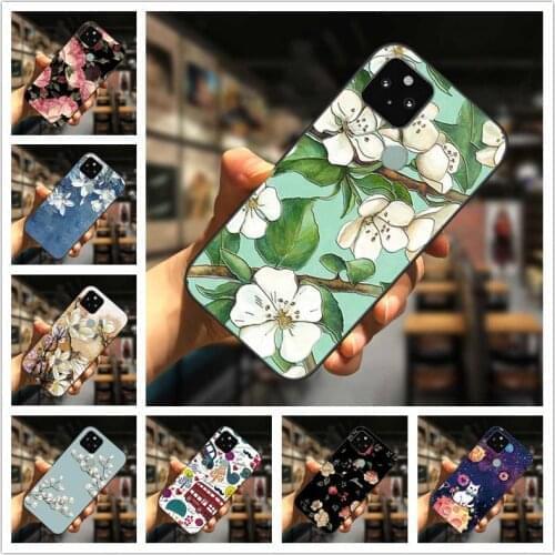 For Google Pixel 5A Case 3D Flower Emboss Silicone Phone Cover For Google Pixel 6 Pro Cases Soft Relief Pixel5A 5 A Pixel6 6Pro