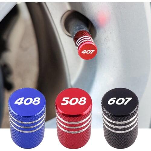 Aluminum Tire Valve Cap Car Emblem Dust Cover For Peugeot 106 107 108 206 207 208 301 306 307 308 407 408 508 607 807 1007 2008