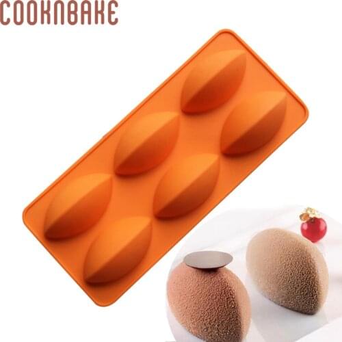 COOKNBAKE Silicone Cake Mold Rugby Candy Chocolate Molds Oval Handmade Soap Mould Dessert Pastry Pudding Cake Decoration Tool
