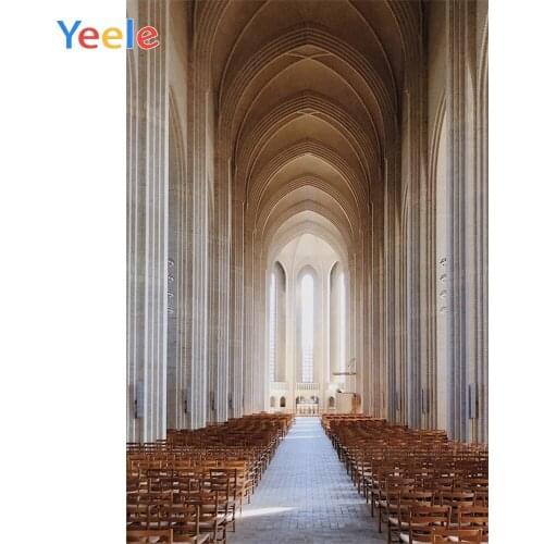 Yeele Scenery Photocall Church Interior Gothic Style Photography Backdrop Personalized Photographic Backgrounds For Photo Studio