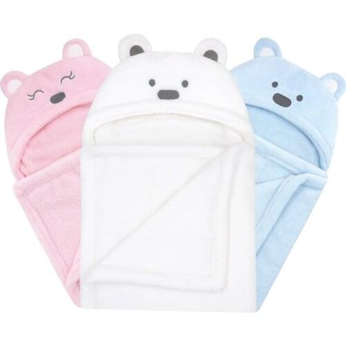 Baby Blankets New Thicken Double Layer Coral Fleece Infant Swaddle Bebe Envelope Wrap Owl Printed Newborn Baby Bedding Blanket