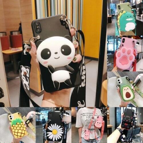 For OPPO R9s 11 15 17 Pro F3 F1Plus Find X2 X3 Pro Wallet Panda Soft TPU Case