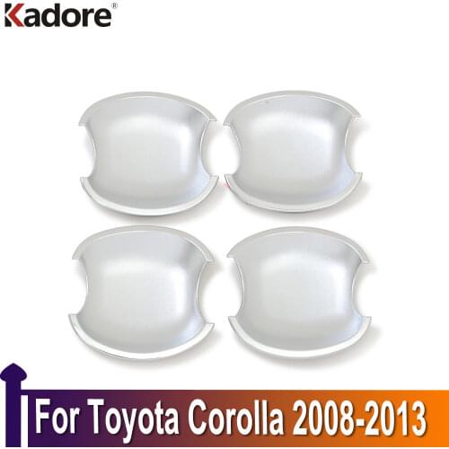 For Toyota Corolla 2008-2010 2011 2012 2013 ABS Chrome Side Door Handle Bowl Cover Trim Car Sticker Styling Exterior Accessories