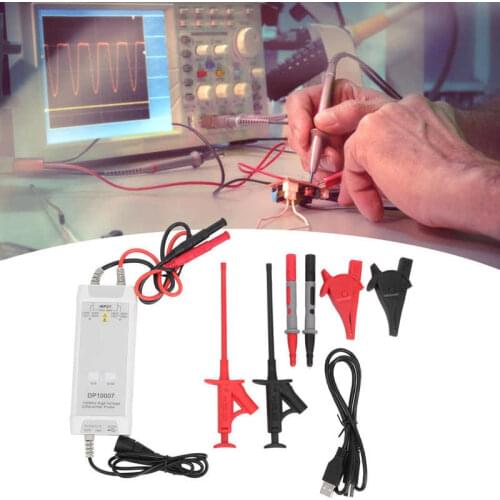 DP10007 Oscilloscope Probe Scope Clip Probe High Voltage Differential Probe Kit Accessory USB DC 100MHZ