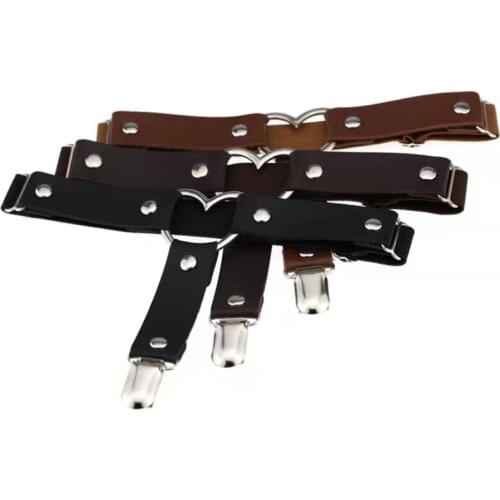 European American Creative Harajuku Punk Love Heart-Shaped Leather Handmade Simple Punk Hip-Hop Leg Ring Foot Ring Garter Belt