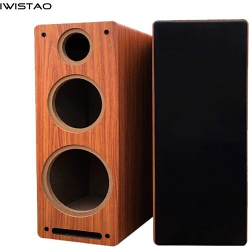 IWISTAO 3 Way Speaker Empty Cabinet Passive Speaker Enclosure 15mm High Density Board Labyrinth Structure HIFI Audio DIY