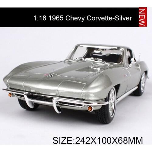 Maisto 1:18 diecast Car 1965 Chevy Corvette Muscle Cars 1:18 Alloy Car Metal Vehicle Collectible Models toys For Gift