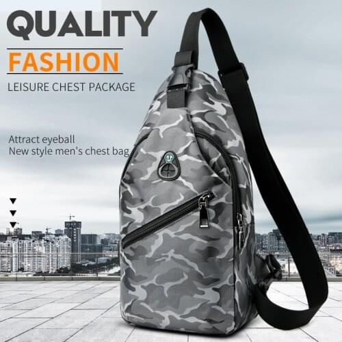 New fashion brand mens chest bag Single Shoulder Messenger Bag single shoulder bag locomotive Korean leisure small chest bag