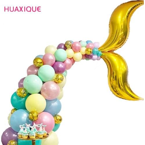 1pc 18/24/36 inch S Shape Aluminum Foil Balloons Curve Inflatable Helium Balloon Birthday Wedding Decor Mermaid Party Suppl