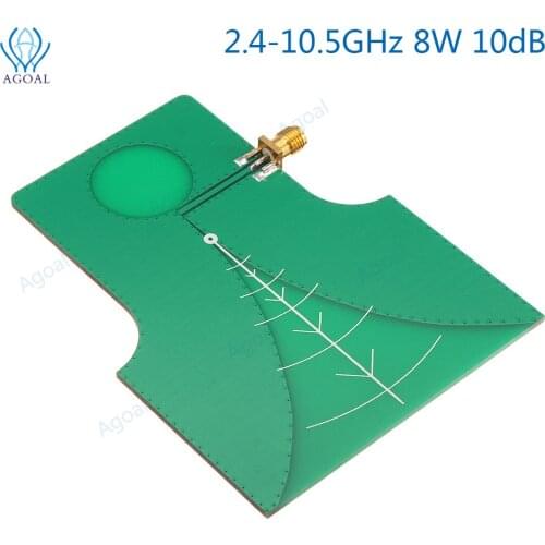 1pcs 2.4-10.5GHz UWB Directional High Gain Wideband TEM Antenna 2.4G Transmission Antenna