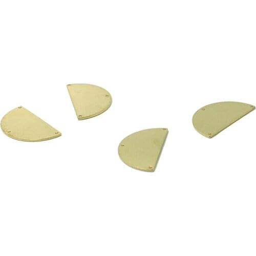 2021 new 19*35mm brass popular three-hole solid semicircular copper earrings pendant pendant accessories diy handmade materials