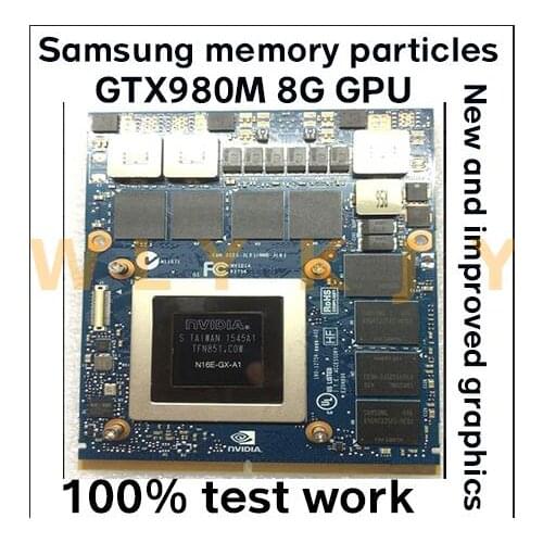 Original NEW N16E-GX-A1 nVidia GTX 980M 8G Graphic GPU Card GTX980M for Dell Alienware 17 M18X M17X R2 R3 R4 /HP /MSI/ Clevo not