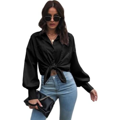 Черные блузки PKSAQ China At AliExpress