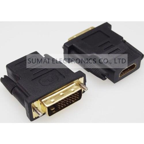 Gold plating DVI to HDMI adapter graphics card dvi connector connected HD TV DVI male to HDMI female adapter