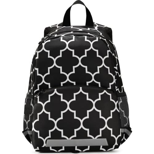 2021 New Black Grid Print Backpack Kids Boys Girls School Backpacks Men Women New Students Children Anti-Lost Book Rucksack