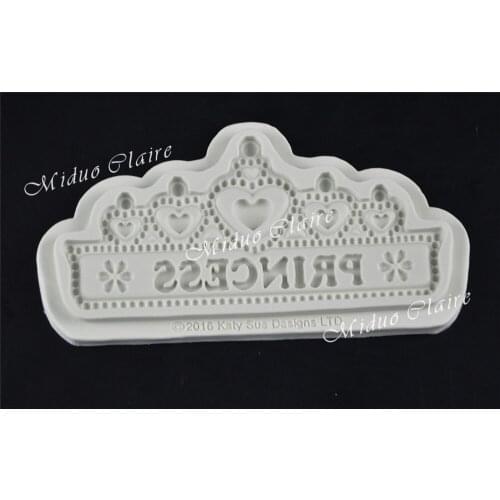 Princess Crown silicone cake decorating tools Fondant Mold Vintage Mold Foondant Chocolate Gumpaste Mold