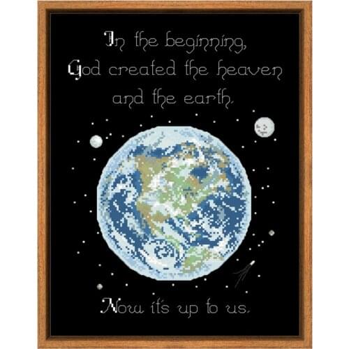 Now its up to us cross stitch kits earth aida fabric 18ct 14ct 11ct black canvas cotton thread embroidery kits DIY craft set