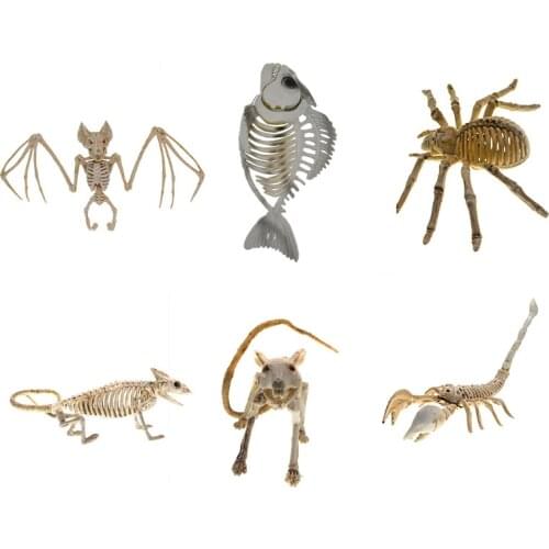 Halloween Ornament, Simulation Animal Skeleton Decorative Artware Festival Decorations for Home Shops, Party Prop Creative