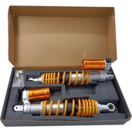 Universal 320mm 340mm 360mm Motorcycle Shock Absorber Cnc Aluminum Cylinder Inverted For Yamaha Nmax155 Pcx150 yellow