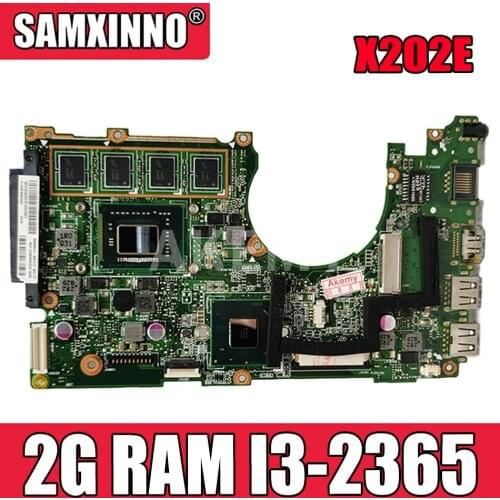 X202E Laptop motherboard For Asus X202E X202EV X202EP X201E S200E X201EP Test original mainboard 2G RAM I3-2365 CPU