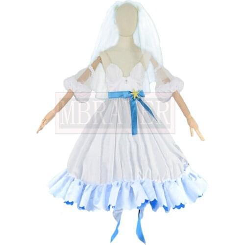 Youtube Vtuber Hololive Gawr Gura Shark Beach Wedding Dress Uniform Cosplay Costume Halloween Custom Made Any Size