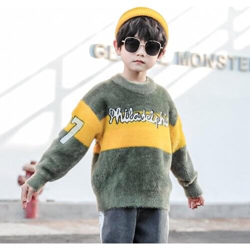 Boys Sweater Kids Outwear Tops Jackets 2021 White Fleece Thicken Warm Winter Autumn Costume Teenage Children Clothing