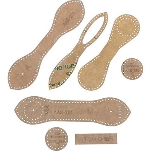 6Pcs Acrylic Template Clear Acrylic Keychain Pattern Stencil Set DIY Leather Craft Jewelry Tools