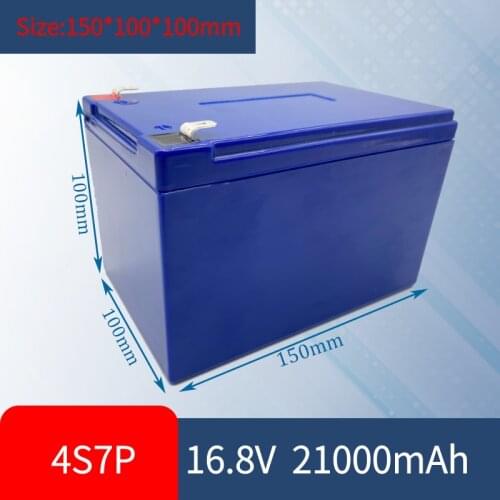 16.8V battery, 21ah 4s7p 14.8V 16.8v, suitable for ncr18650ga, with 30A BMS, high power lithium ion inverter, touring car solar