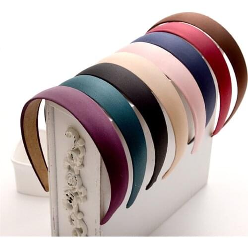 Girls Hair Accessories Candy Color Hairbands Velvet Hairband Satin Headband Ribbon Cute Headdress Simple Clothing Hoop Hairbands
