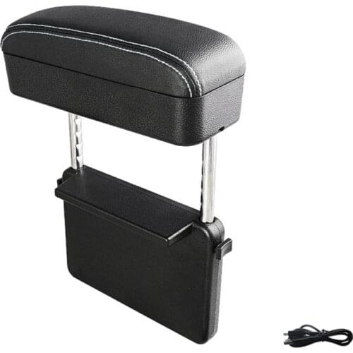 U90C Car Armrest Box Storage Case Car Seat Clearance Wireless Charger Elbow Forearm Support Universal Automobile Organizer